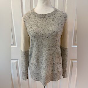 Rag and Bone Gray Specked and Cream Tamara Melange Cashmere Sweater Size S